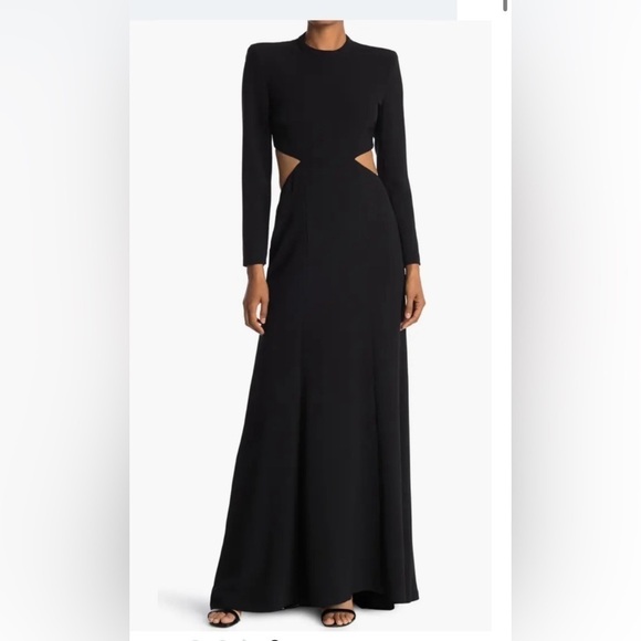 A.L.C. GABRIELA CUTOUT LONG SLEEVE MAXI DRESS SIZE 2 BLACK - Picture 1 of 8